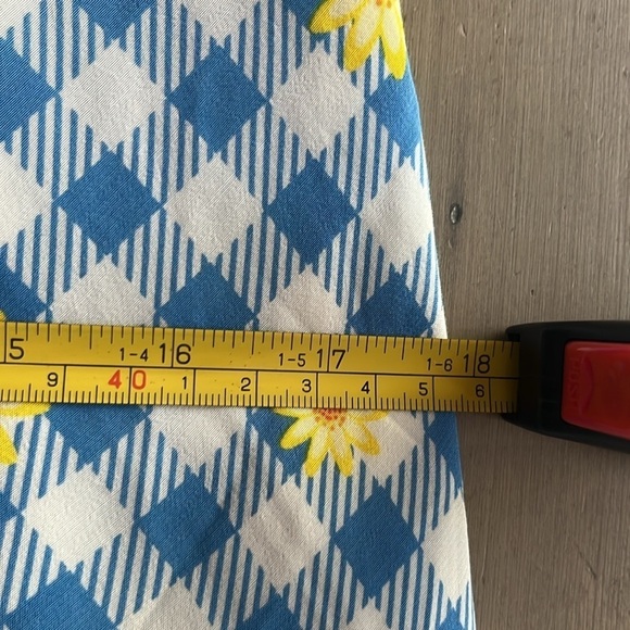 Staud Milla Gingham Daisy Mini Dress Size 10 - Picture 13 of 13